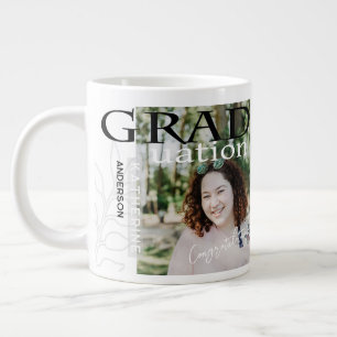Afstuderen Poster gestileerde foto wit Grote Koffiekop