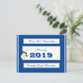 Afstuderen Postkaarten blauw/wit (Staand voorkant)