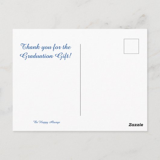 Afstuderen Postkaarten blauw/wit (Achterkant)