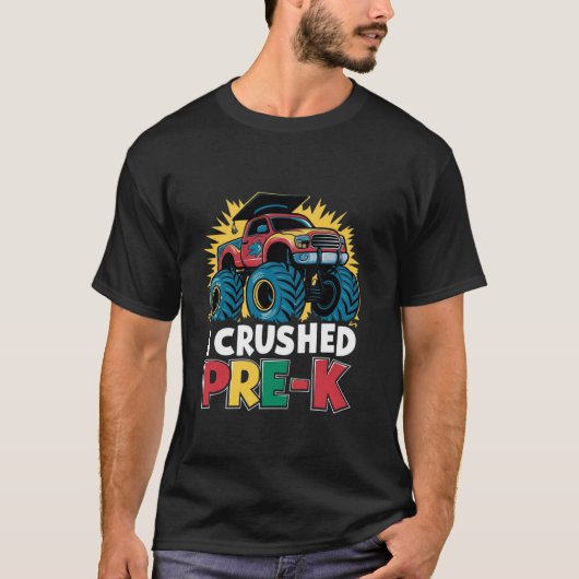 Afstuderen Pre K Monster Truck Boys I Crushed Pres T-shirt (Voorkant)