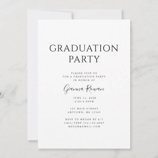 Afstuderen prestige Afstuderen Fotouitnodiging Kaart (Achterkant)