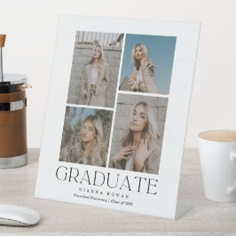 Afstuderen prestige Afstuderen Fotouitnodiging Reclamebord Met Voetstuk