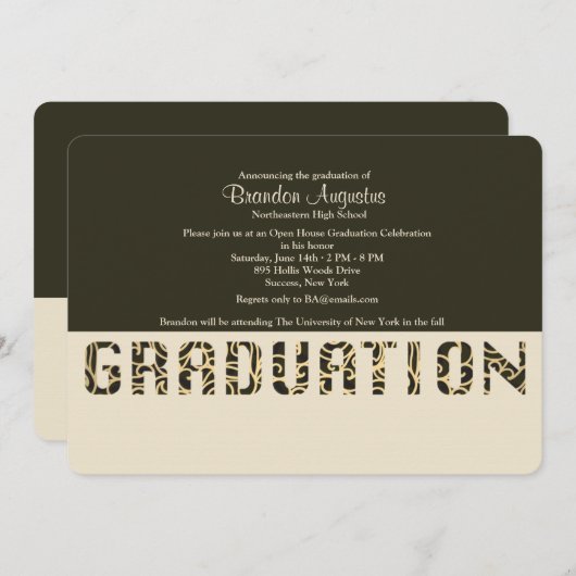 Afstuderen Pride Uitnodiging (Voorkant / Achterkant)