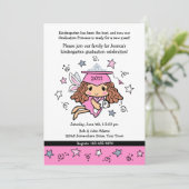 Afstuderen Princess Invitation Kaart (Staand voorkant)