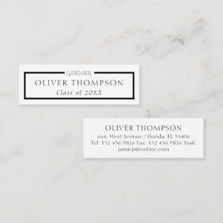 Afstuderen Professional Networking Mini Visitekaartje