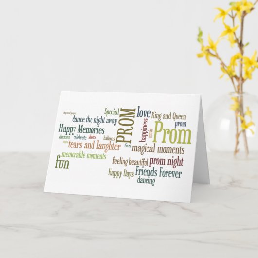 Afstuderen Prom Gefeliciteerd Kaart (Gele Bloem)