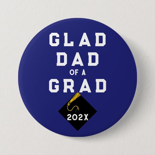 Afstuderen Proud Dad Ronde Button 7,6 Cm (Voorkant)