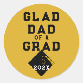 Afstuderen Proud Dad Ronde Sticker