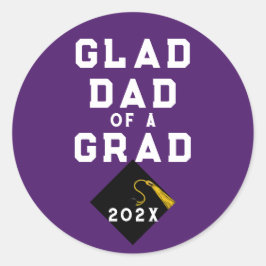 Afstuderen Proud Dad Ronde Sticker