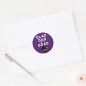 Afstuderen Proud Dad Ronde Sticker (Envelop)