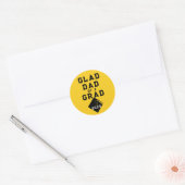 Afstuderen Proud Dad Ronde Sticker (Envelop)