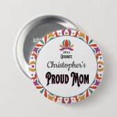 Afstuderen Proud Mam Parent Son Monogram Afstudeer Ronde Button 7,6 Cm (Voorkant /achterkant)