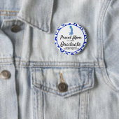 Afstuderen Proud Mom blauw editie Ronde Button 5,7 Cm (In situ)