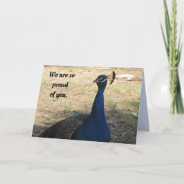 Afstuderen Proud of You Peacock Afstuderen Feestdagen Kaart