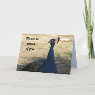 Afstuderen Proud of You Peacock Afstuderen Feestdagen Kaart