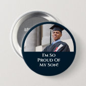 Afstuderen Proud Parent Son Graduing Blue Ronde Button 7,6 Cm (Voorkant /achterkant)