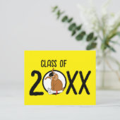 Afstuderen Puppy Blank Briefkaart Geel (Staand voorkant)