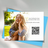 Afstuderen QR Code Moderne minimalistische foto Informatiekaartje