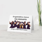 Afstuderen Quarantine Kaart Funny Card voor Afstud (Voorkant)