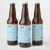 Afstuderen Quirky Doodle Next Adventure Blue Bier Etiket (Flessen)