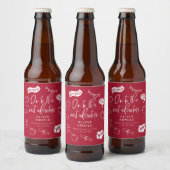 Afstuderen Quirky Doodle Volgende Adventure Rood Bier Etiket (Flessen)