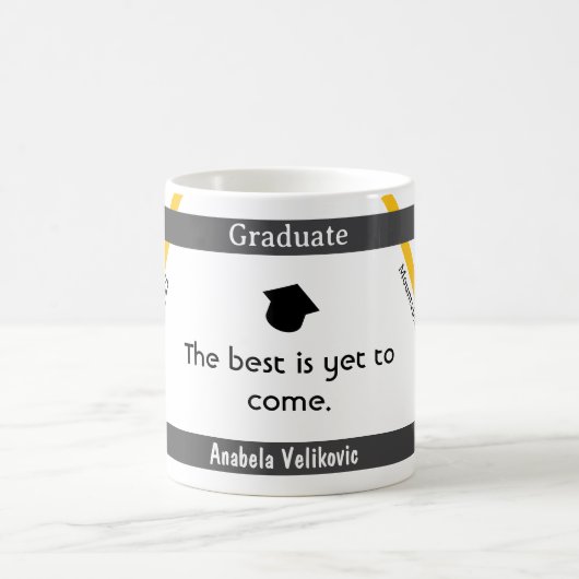 Afstuderen quote 5 koffie mok (Center)