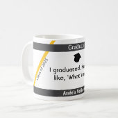 Afstuderen quote 7 koffie mok (Voorkant links)