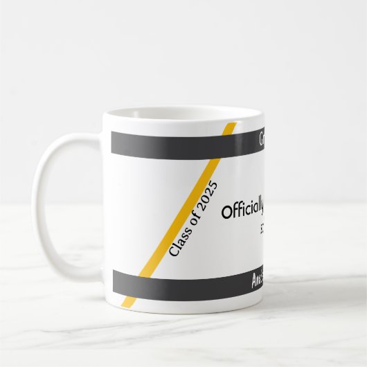 Afstuderen quote 8 koffie mok (Links)