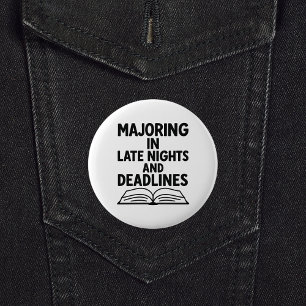 Afstuderen quote grappig ronde button 5,7 cm