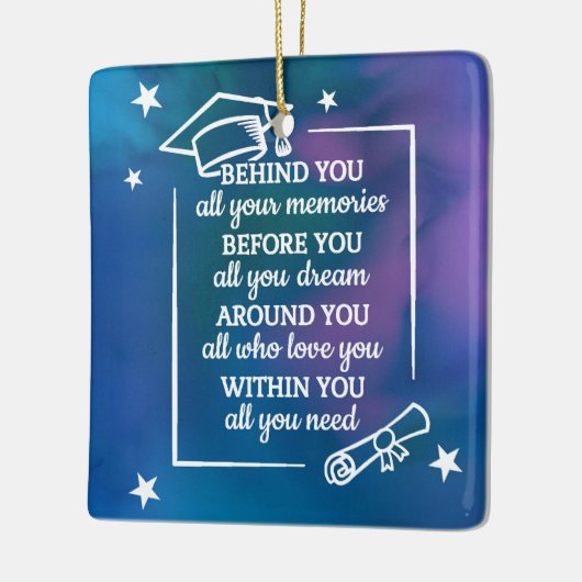 Afstuderen Quote Keramisch Ornament (Links)
