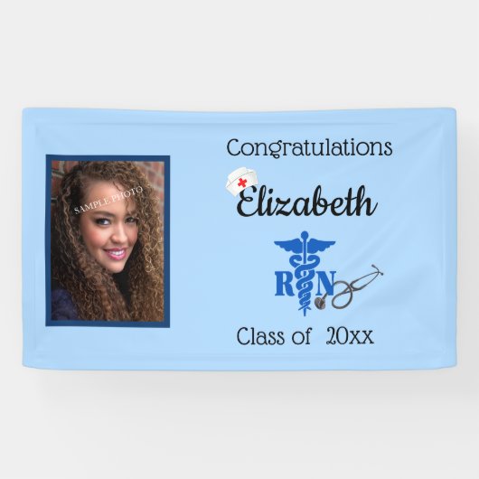 Afstuderen, R N, Geregistreerde Verpleegkundige, P Spandoek (Horizontaal)