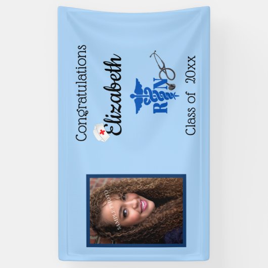 Afstuderen, R N, Geregistreerde Verpleegkundige, P Spandoek (Verticaal)