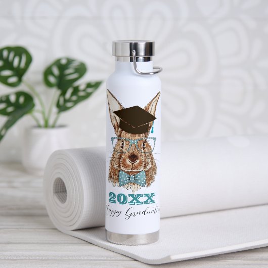 Afstuderen Rabbit Custom Water Bottle Waterfles (Yoga)