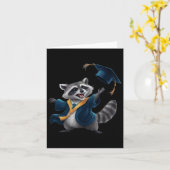 Afstuderen Raccoon Kaart (Gele Bloem)