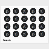 Afstuderen Raccoon Ronde Sticker (Vel)