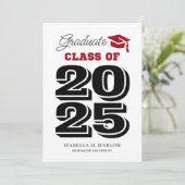 Afstuderen Red Black University College Afstuderen Aankondiging (Staand voorkant)