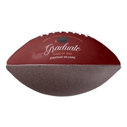 Afstuderen Red Burgundy Senior Afstuderen 2023 American Football (Gedraaid 270)