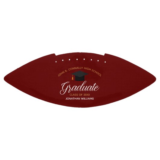 Afstuderen Red Burgundy Senior Afstuderen 2023 American Football (Paneel)