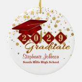 Afstuderen Red- en Gold-keramische siervoorwerpen Keramisch Ornament (Achterkant)