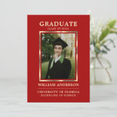 Afstuderen Red Gold Lijst klasse van het jaar | FO Aankondiging (Staand voorkant)