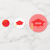 Afstuderen Red Pet & Red Rays Confetti (Voorkanten)