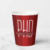 Afstuderen Red PhD Graduation Party Papieren Bekers (Achterkant)