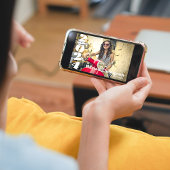 Afstuderen Red Photo Simple Class of 2023 QR Code Kaart