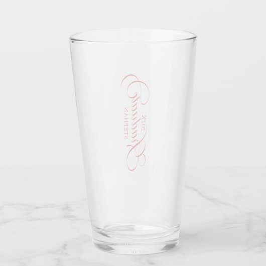 Afstuderen Red Script-typografie Glas (Achterkant)