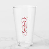Afstuderen Red Script-typografie Glas (Voorkant)