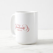 Afstuderen Red Script-typografie Koffiemok (Voorkant links)