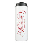 Afstuderen Red Script-typografie Thermosbeker (Voorkant)