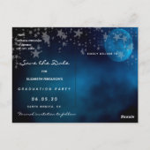Afstuderen redt de Date tropical blue sky sterren Briefkaart (Achterkant)