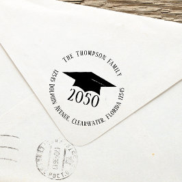 Afstuderen Retouradres Eenvoudige Typografie Zelfinktende Stempel