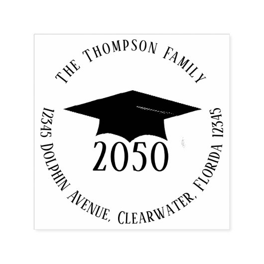 Afstuderen Retouradres Eenvoudige Typografie Zelfinktende Stempel (Design)